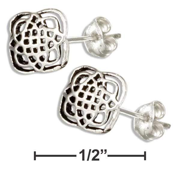 Silver Earrings Sterling Silver Earrings:  Mini Four Point Celtic Knot Earrings JadeMoghul Inc.