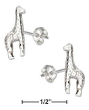 Silver Earrings Sterling Silver Earrings:  Mini Giraffe Earrings On Posts JadeMoghul