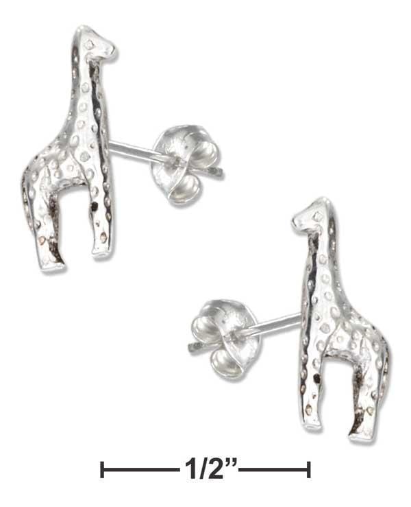 Silver Earrings Sterling Silver Earrings:  Mini Giraffe Earrings On Posts JadeMoghul