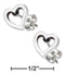 Silver Earrings Sterling Silver Earrings:  Mini Heart Outline Earrings On Posts JadeMoghul
