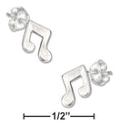 Silver Earrings Sterling Silver Earrings:  Mini Music Notes Earrings On Posts JadeMoghul