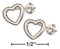 Silver Earrings Sterling Silver Earrings:  Mini Open Heart Earrings JadeMoghul Inc.