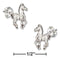Silver Earrings Sterling Silver Earrings:  Mini Prancing Horse Earrings On Stainless Steel Posts-nuts JadeMoghul