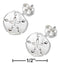 Silver Earrings Sterling Silver Earrings:  Mini Sand Dollar Earrings On Stainless Steel Posts And Nuts JadeMoghul