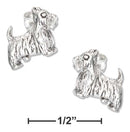 Silver Earrings Sterling Silver Earrings:  Mini Scottie Dog Earrings On Stainless Steel Posts And Nuts JadeMoghul