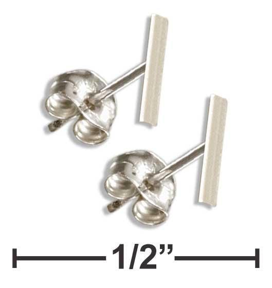 Silver Earrings Sterling Silver Earrings:  Mini Simple Round Bar Post Earrings JadeMoghul Inc.