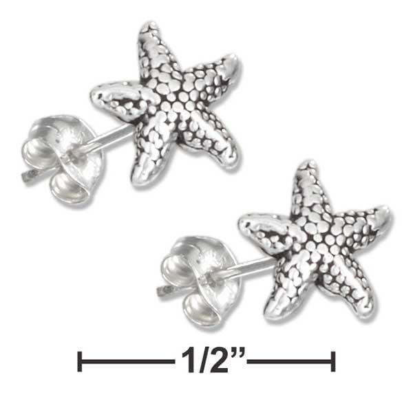 Silver Earrings Sterling Silver Earrings:  Mini Starfish Earrings On Stainless Steel Posts And Nuts JadeMoghul