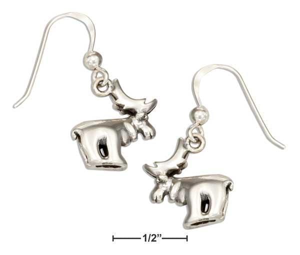 Silver Earrings Sterling Silver Earrings:  Moose Earrings JadeMoghul Inc.