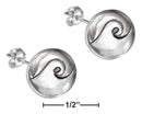 Silver Earrings Sterling Silver Earrings: Ocean Wave Post Earrings JadeMoghul