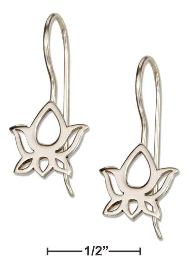 Silver Earrings Sterling Silver Earrings:  Open Lotus Earrings JadeMoghul Inc.