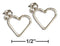 Silver Earrings Sterling Silver Earrings:  Open Wire Heart Post Earrings JadeMoghul Inc.