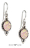Silver Earrings Sterling Silver Earrings: Oval Synthetic Pink Opal Earrings On Shepherd Hooks JadeMoghul