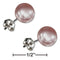 Silver Earrings Sterling Silver Earrings: Pink Button Fresh Water Cultured Pearl Earrings JadeMoghul