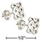 Silver Earrings Sterling Silver Earrings:  Rectangular Celtic Weave Knot Post Earrings JadeMoghul Inc.