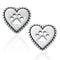 Silver Earrings Sterling Silver Earrings:  Roped Into Your Love Dog Paw Print On Heart Post Earrings JadeMoghul Inc.