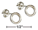 Silver Earrings Sterling Silver Earrings:  Round Open Circle Post Earrings JadeMoghul Inc.