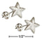 Silver Earrings Sterling Silver Earrings:  Satin Finish Star Post Earrings JadeMoghul Inc.