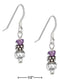 Silver Earrings Sterling Silver Earrings: Silver And Amethyst Beaded Earrings On French Wires JadeMoghul