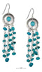 Silver Earrings Sterling Silver Earrings: Simulated Turquoise Concho Earrings With Nugget Dangles JadeMoghul