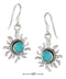 Silver Earrings Sterling Silver Earrings: Simulated Turquoise Sun Earrings On French Wires JadeMoghul