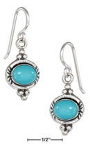 Silver Earrings Sterling Silver Earrings: Southwest Inspired Oval Simulated Turquoise Earrings JadeMoghul