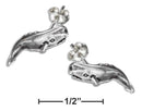 Silver Earrings Sterling Silver Earrings:  Sperm Whale Post Earrings On Stainless Steel Posts And Nuts JadeMoghul