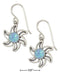 Silver Earrings Sterling Silver Earrings:  Synthetic Blue Opal Sun Earrings JadeMoghul Inc.