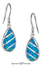 Silver Earrings Sterling Silver Earrings: Synthetic Blue Opal Teardrop Earrings On French Wires JadeMoghul