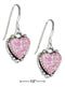 Silver Earrings Sterling Silver Earrings: Synthetic Pink Opal Heart Earrings On French Wires JadeMoghul