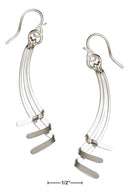 Silver Earrings Sterling Silver Earrings:  Triple Graduated Folded Spoon Dangle Earrings JadeMoghul Inc.