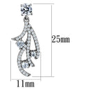 Sterling Silver Earrings TS495 Rhodium 925 Sterling Silver Earrings