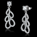 Sterling Silver Earrings TS496 Rhodium 925 Sterling Silver Earrings