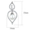 Sterling Silver Earrings TS510 Rhodium 925 Sterling Silver Earrings