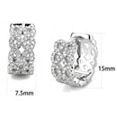 Sterling Silver Earrings TS616 Rhodium 925 Sterling Silver Earrings