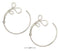 Silver Earrings Sterling Silver Earrings:  Wire Hoop Earrings With Splash JadeMoghul Inc.