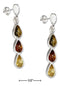 Silver Earrings Sterling Silver Earrings: Yellow, Honey And Green Amber Teardrop Earrings JadeMoghul