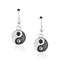 Silver Earrings Sterling Silver Earrings:  Yin And Yang Dog Paw Print Dangle Earrings JadeMoghul Inc.