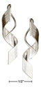 Silver Earrings Sterling Silver Etched Wide Streamer Earrings JadeMoghul Inc.
