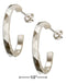 Silver Earrings Sterling Silver Faceted Design Hammered 23MM 3/4 Hoop Earrings On Posts JadeMoghul Inc.