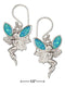 Silver Earrings Sterling Silver Fairy Earrings With Synthetic Blue Opal Wings JadeMoghul
