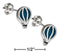 Silver Earrings Sterling Silver Faux Turquoise Hot Air Balloon Earrings Stainless Steel Posts JadeMoghul Inc.