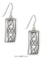 Silver Earrings Sterling Silver Filigree Framed Celtic Knot Earrings On French Wires JadeMoghul Inc.