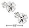 Silver Earrings Sterling Silver Four Leaf Clover Earrings On Stainless Steel Posts And Nuts JadeMoghul Inc.