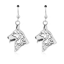 Silver Earrings Sterling Silver German Shepherd Head Earrings On French Wires JadeMoghul