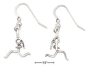 Silver Earrings Sterling Silver Girl Woman Runner Earrings On French Wires JadeMoghul