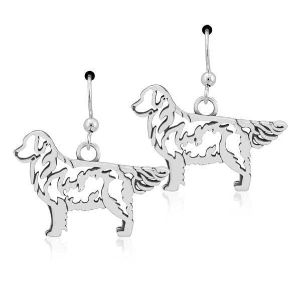 Silver Earrings Sterling Silver Golden Retriever Earrings On French Wires JadeMoghul