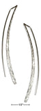 Silver Earrings Sterling Silver Hammered Curve Drop Earrings JadeMoghul Inc.