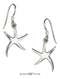 Silver Earrings Sterling Silver High Polish Starfish Earrings On French Wires JadeMoghul Inc.