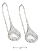 Silver Earrings Sterling Silver High Polished Medium Teardrop Earrings On Wires JadeMoghul Inc.