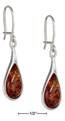 Silver Earrings Sterling Silver Honey Amber Teardrop Earrings JadeMoghul Inc.